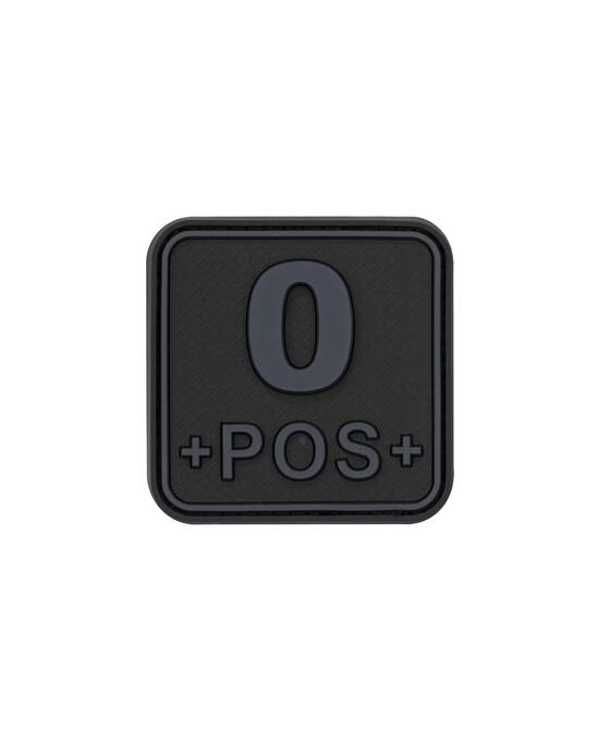 Нашивка Bloodtype Square Rubber Patch 0 +; Black