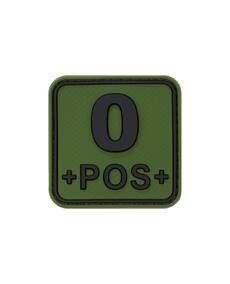 Нашивка Bloodtype Square Rubber Patch 0 +