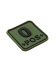 Нашивка Bloodtype Square Rubber Patch 0 +