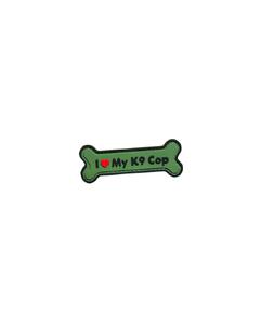 Нашивка I Love My K9 Cop Green