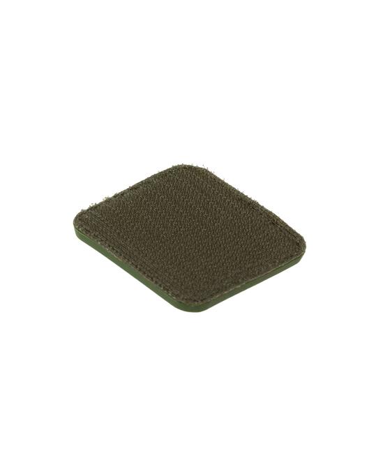 Bloodtype Square Rubber Patch A+ Olive Green