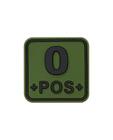 Нашивка Bloodtype Square Rubber Patch 0 +